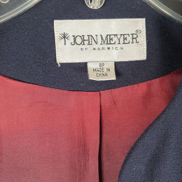 Vtg John Meyer Of Norwich Nehru Jacket Womens 8P Petite Wool Tassels - Picture 7 of 7